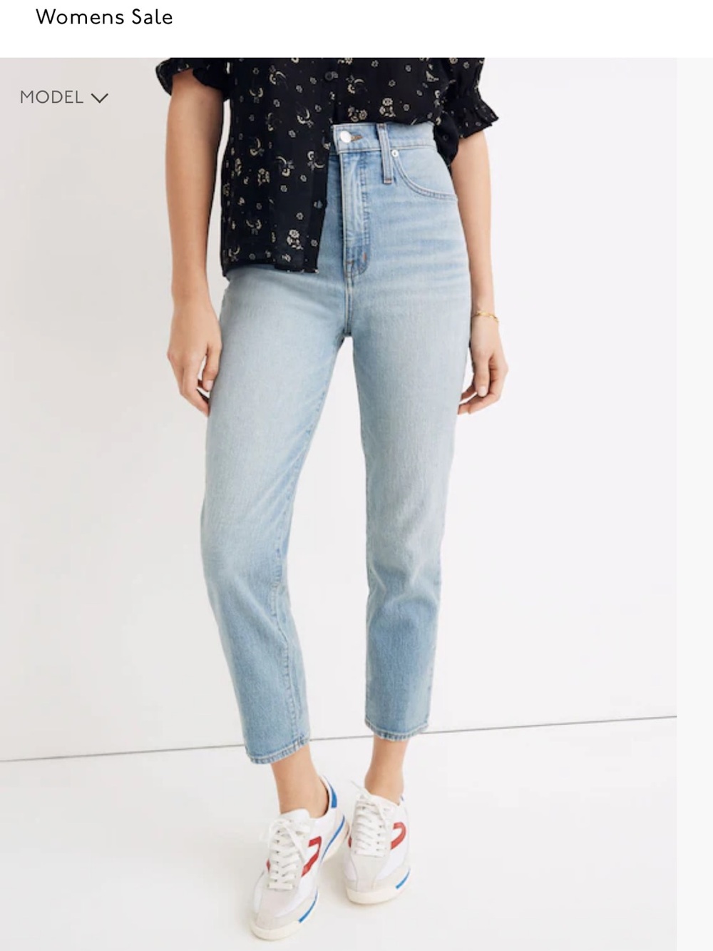 Madewell Women’s Classic Straight Jean in Meadowland Wash Comfort Stretch 32